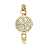Sonata Women's Watch Analog Champagne Dial With Golden Stainless Steel Band, 8147YM03